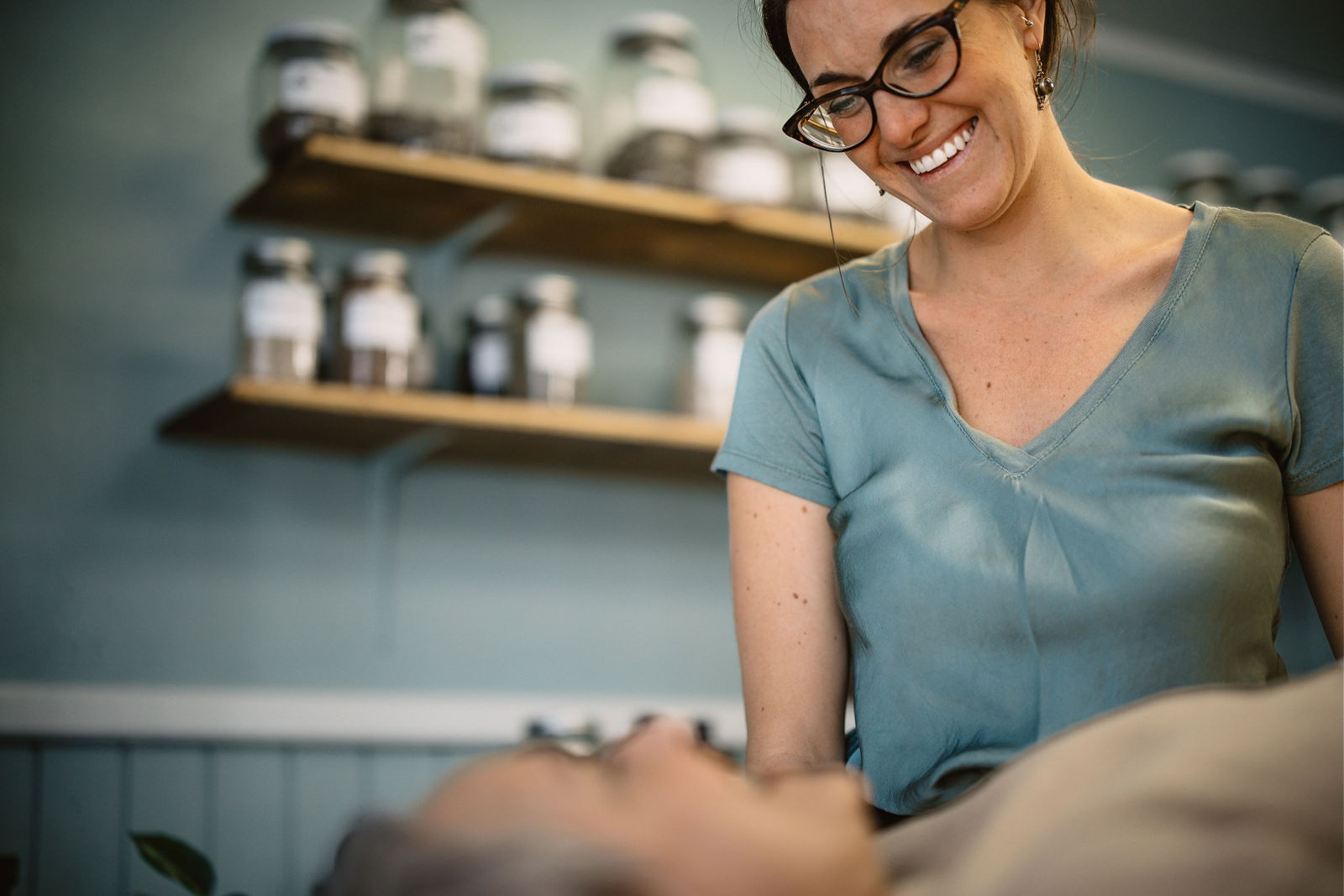 Elena in a holistic counseling session outdoors near Tahoe